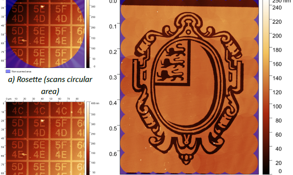 Large area scans taken using high-speed atomic force microscopy